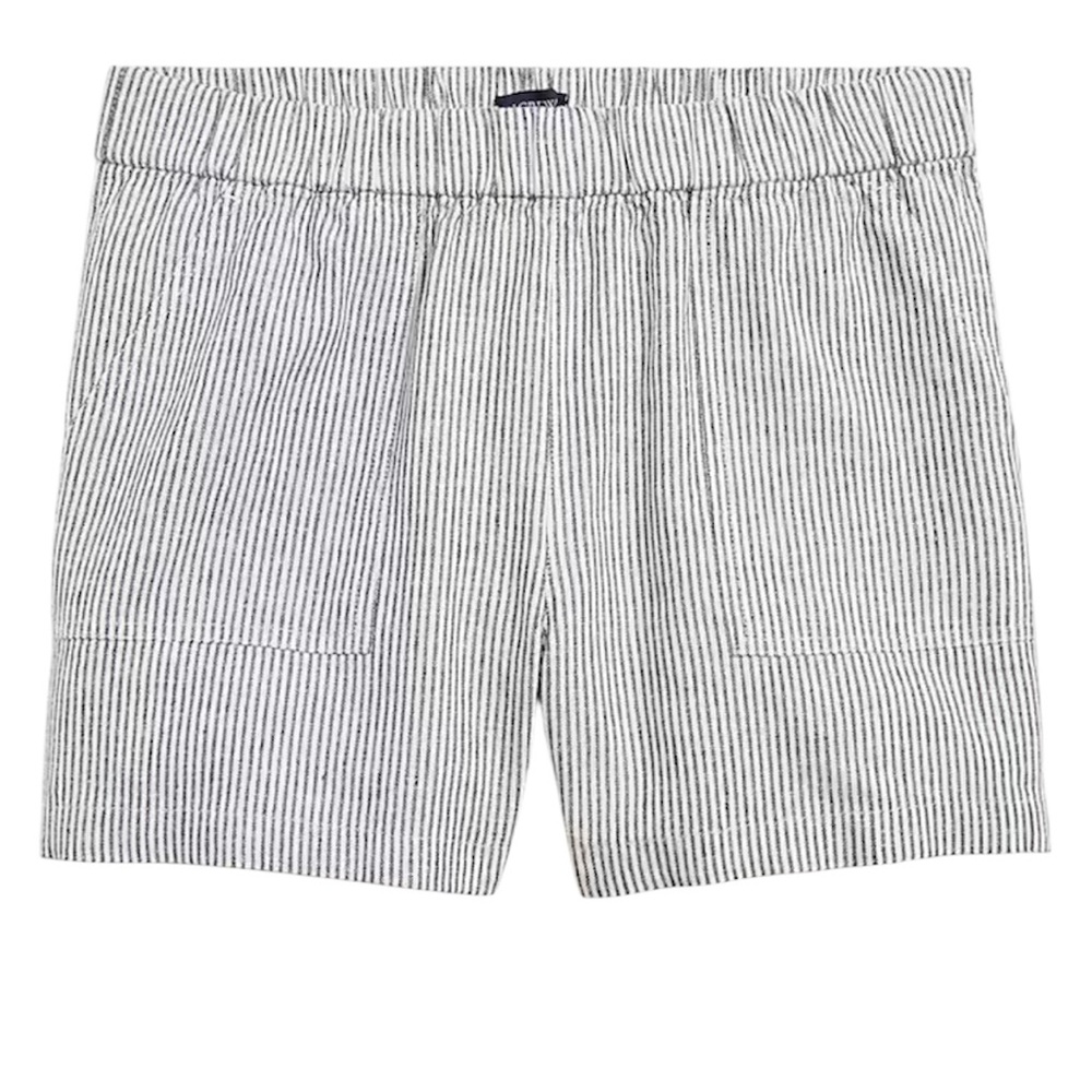 J. Crew Women's Black and White Striped Shorts